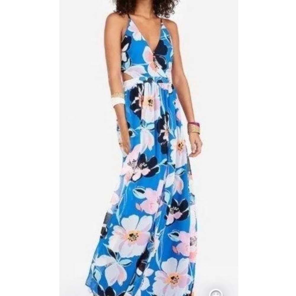 EXPRESS floral cutout maxi dress Size XL